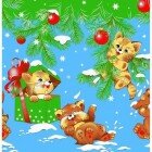 КОТЯТА ПОД ЕЛКОЙ кухонное полотенце 70(80)х40 см 