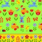ПАСХА (зеленое) кухонное полотенце 70(80)х40 см 